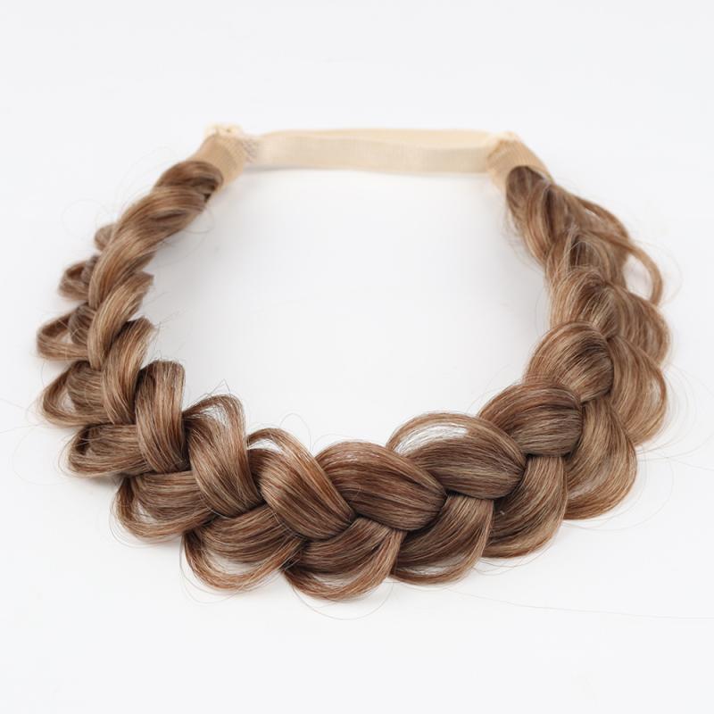 1 Pcs Synthetic Premium Adjustable Handmade Wig Braided Elastic Band Hair  Braiding Hair Headband Headwear For Women