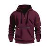 Herren Übergroßer Kapuzen-Reißverschluss-Sweatshirt Winter Warm Fleecegefüttert Lässiger Pullover Erwachsene