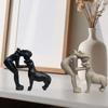 Woman and Dog Statue Resin Crafts Decorative Ornament Small Collection Sculpture for Shelf Tabletop Indoor Living Room Bedroom