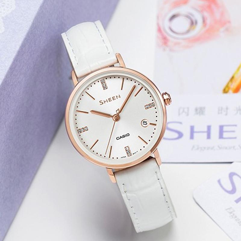 Casio Women's SHEEN White Watch SHE-4048PGL-7AUPR
