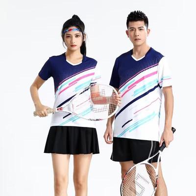 Conjuntos de Uniformes de Voleibol e Badminton Masculinos e Femininos Transfronteiriços com Mangas Curtas Numeradas