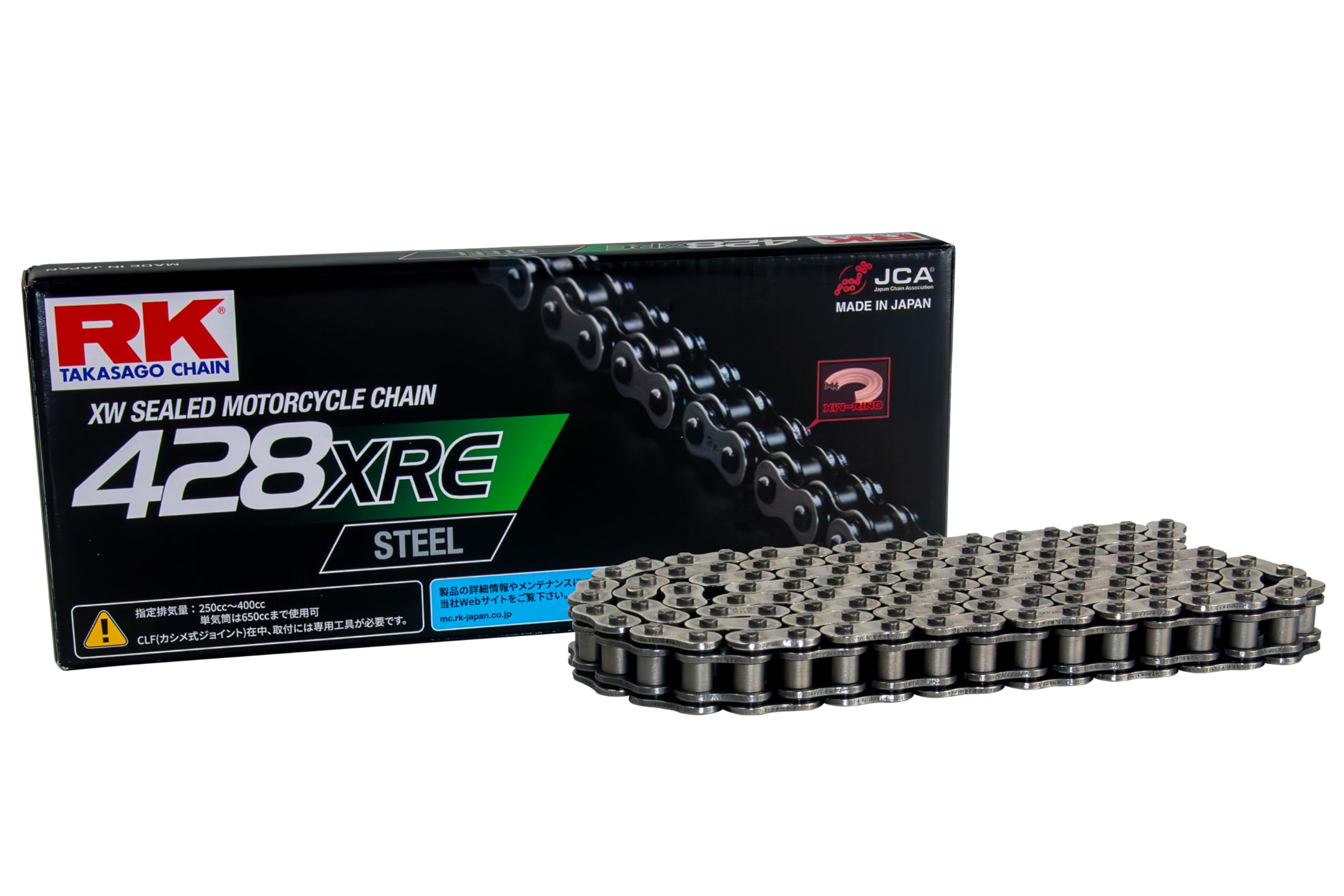 RK Мотоциклетная герметичная цепь Стальная 428XRE 130L