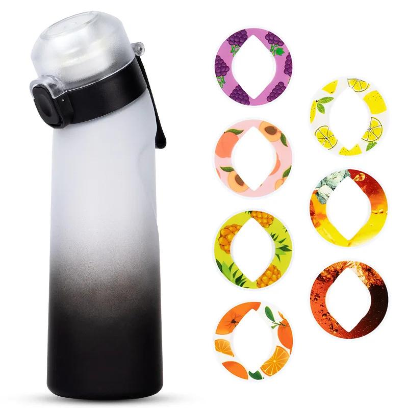 1pc Air Water Bottle With 1pc Random Flavor Pods Portable Transparent With Straw Leak Proof Suitable for Outdoor Sports