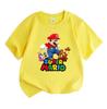 Kids Boys Girls Crew Neck Short Sleeve T-Shirt, 100% Cotton Casual Cartoon Character Printed Tee for Children Summer Comfortable Breathable Tops for D