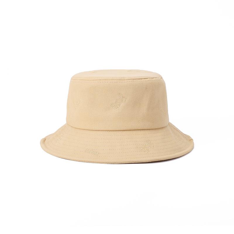 Embroidered Bucket Hat Women's Spring and Summer Casual Versatile Sunshade Basin Hat Showing Small Face Fashion Women's Sunscreen Hat