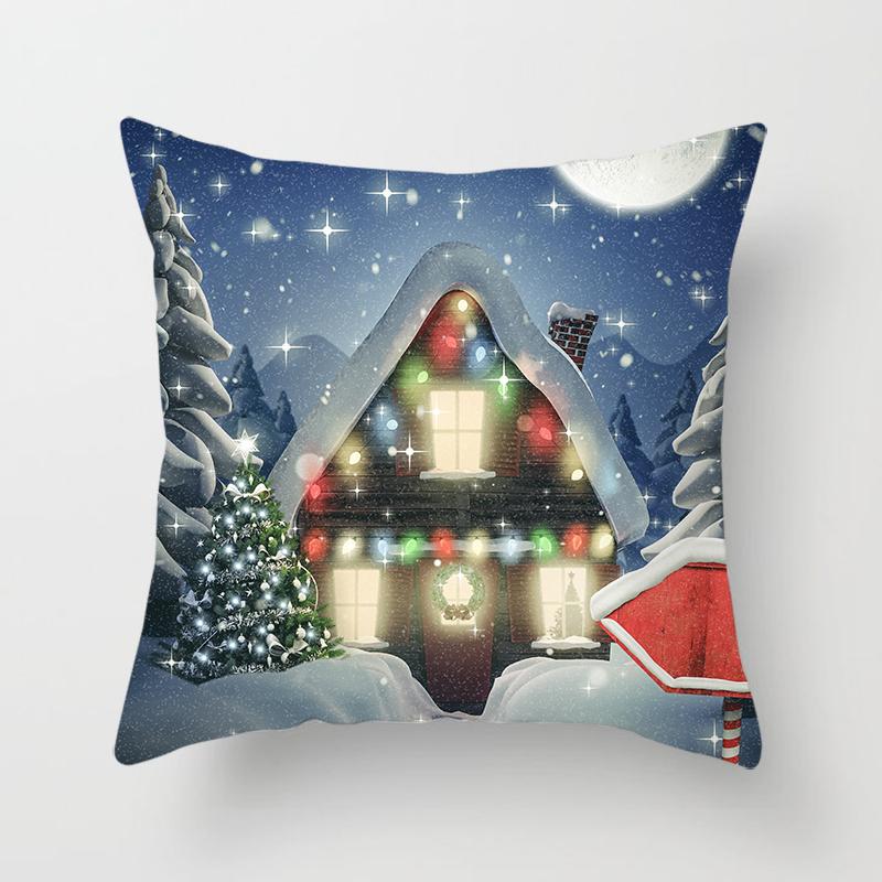 Christmas Home Pillow Covers Christmas Printed Bed Home Decor Cushion Covers Christmas Decor Pillow Covers