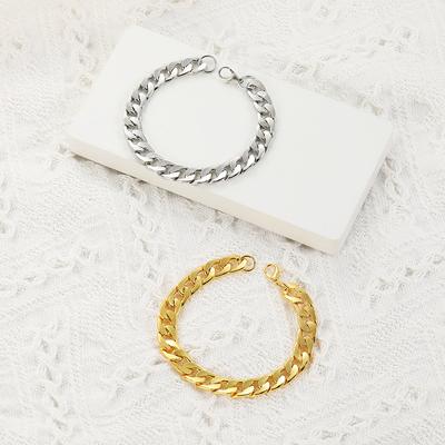 Personalisierte Hip Hop Mode Titan Stahl Damen Armband Armband kubanische Kette Zubehör