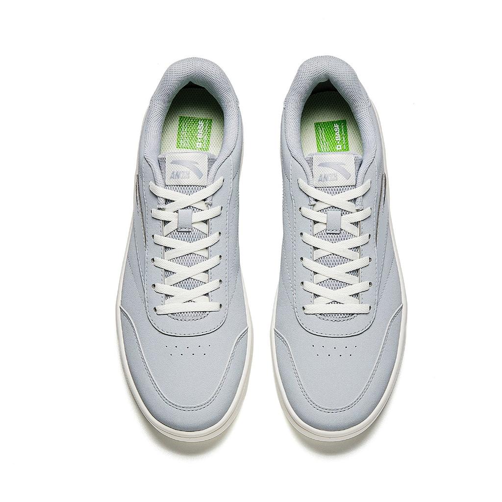 ANTA Active Skateboard Shoes Men's Low Top Frost Tower Gray/Ivory White 6 912618099-6