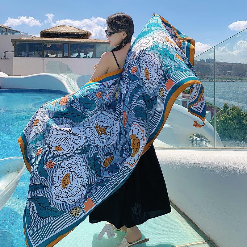 Women S Ethnic Style Thin Scarf For Beach Travel Sun Protection Photography