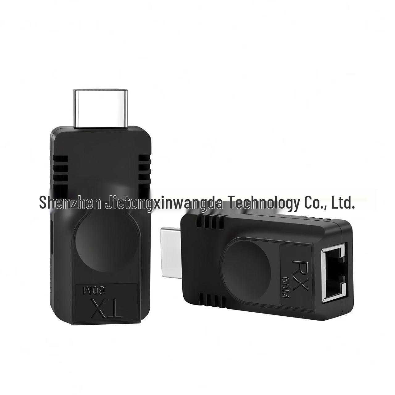 

60m HD Network Cable Extender, HD to RJ45, 1080P Signal Transmission, Plug & Play.