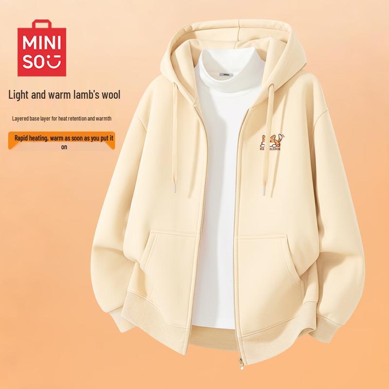 

MINISO Men s Retro Thickened Hooded Character Graphic Sweatshirt 2XL