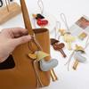Leather Material Bag Pendant Yellow Duck Cartoon Car Keyring Creative Duck Keychain Women