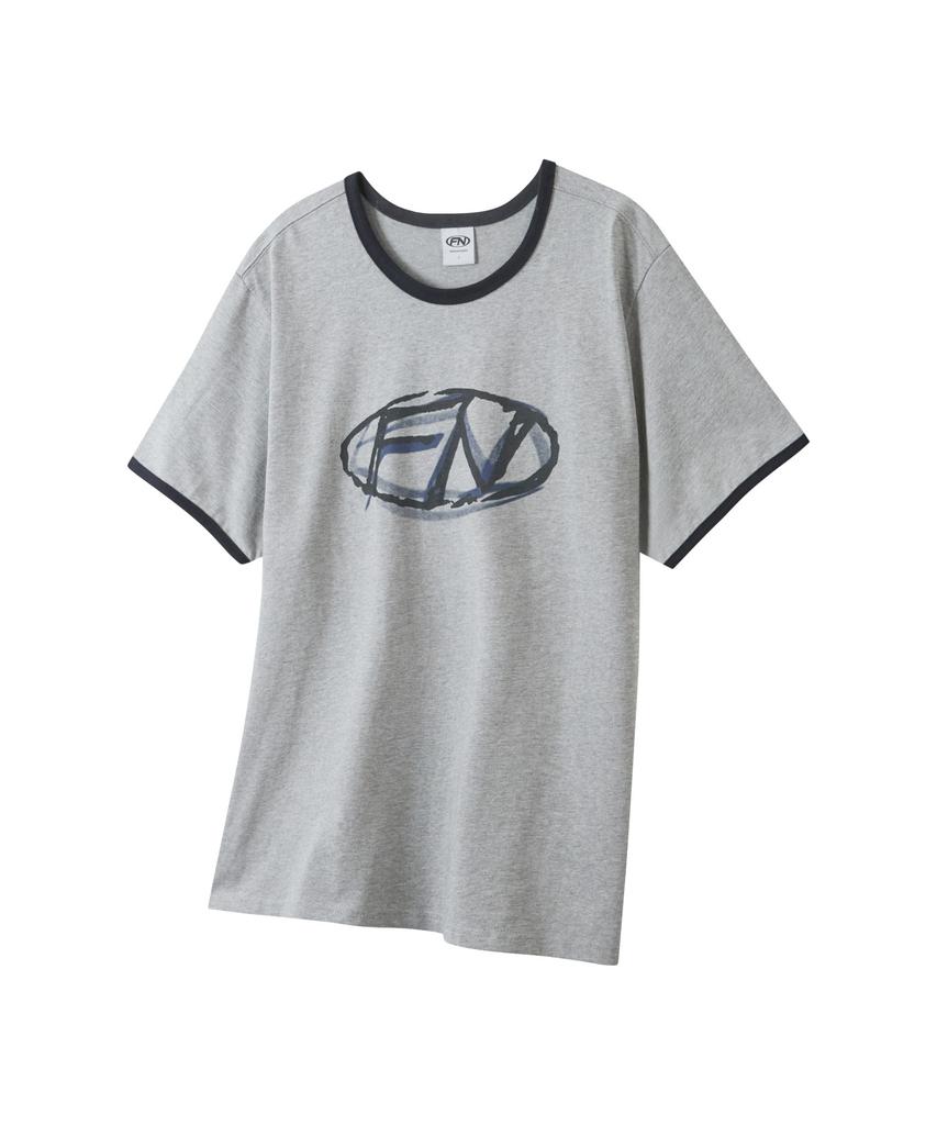 FERNOV Fn Symbol Logo Ringer Tee Gray