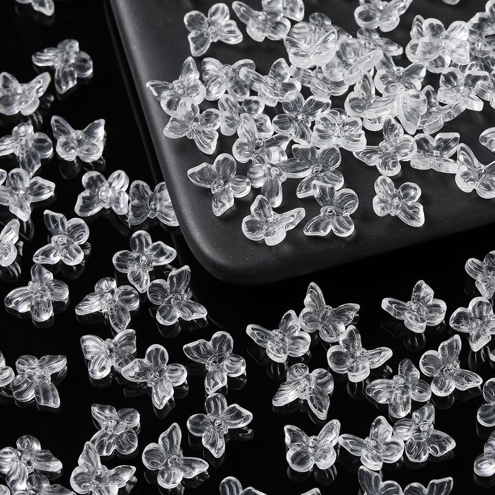 10 Stück/Lot Glasplattierte Schmetterlingskristallperlen, lose Perlen, handgefertigtes DIY-Bastelzubehör für Armbänder, Ohrringe und Schmuckherstellung
