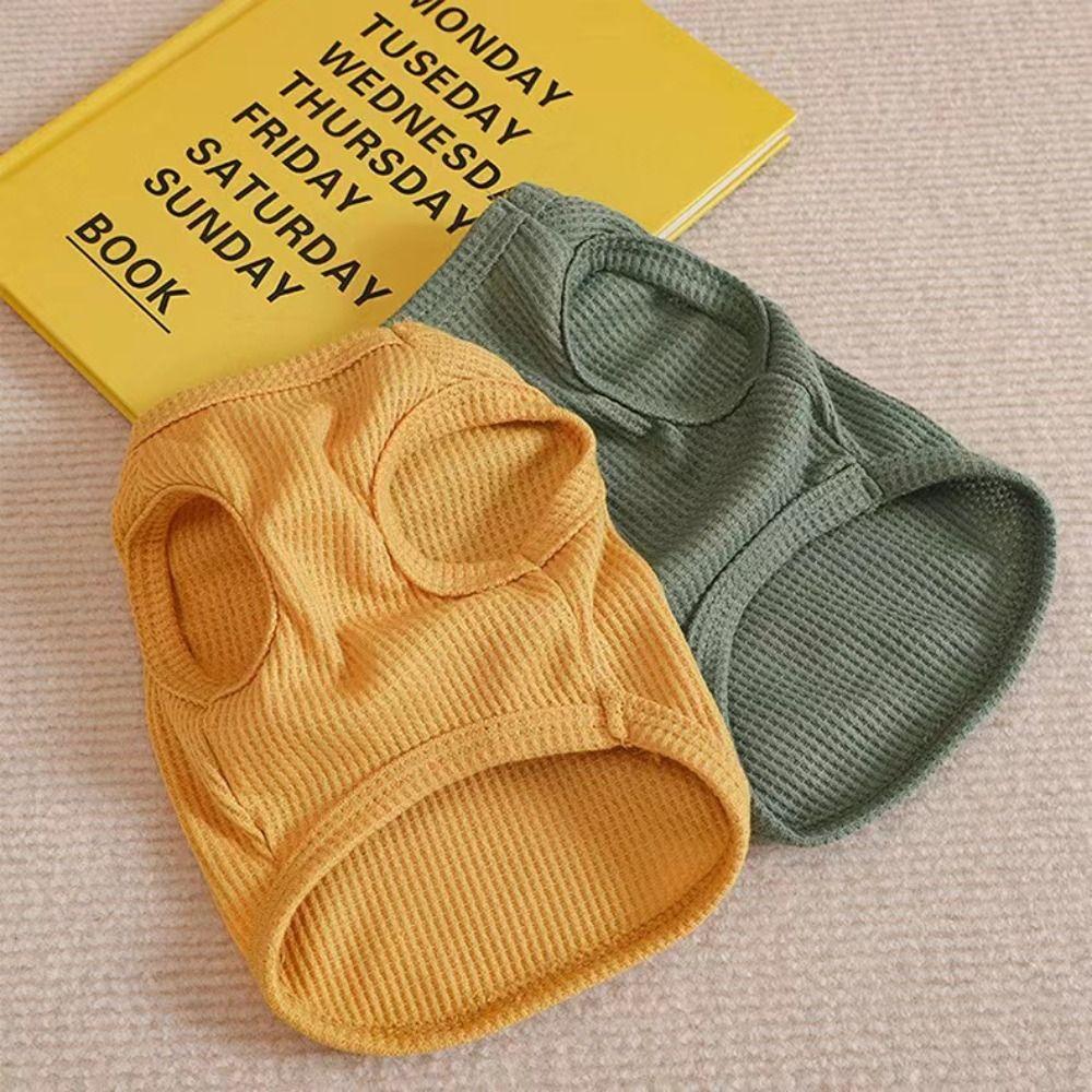 Breathable Dog Clothes Waffle Pet Cat Clothing Summer Cool Dog Vest