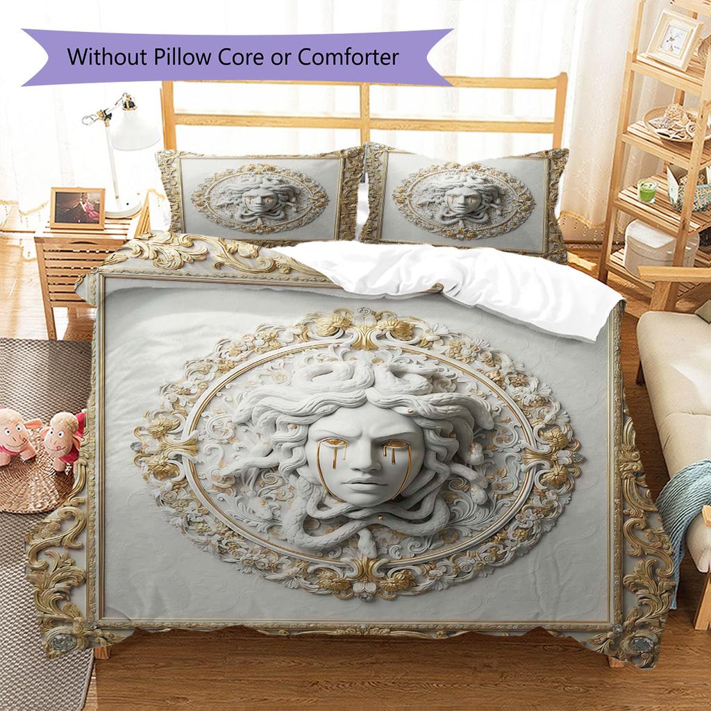 3D Biological Pattern Bedding Quilt Set Quilt Cover Pillowcase Home Decoration Birthday Gift (1 * duvet cover + 2 * pillowcase, without core)
