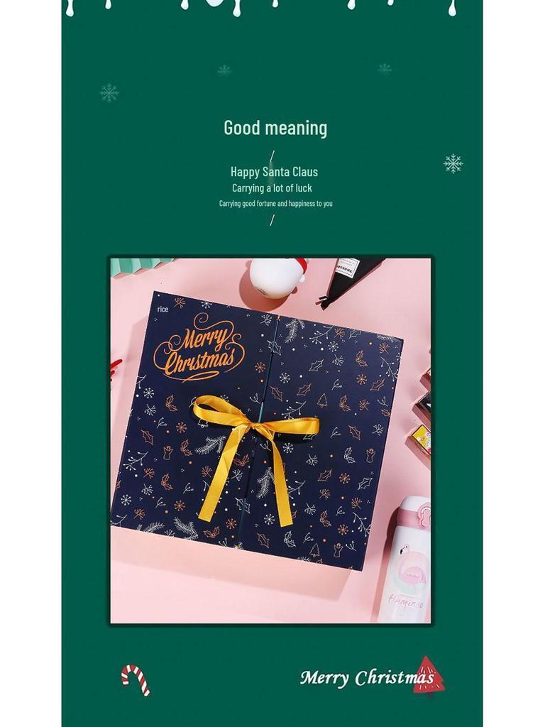 Prázdninový odpočítávací kosmetický překvapivý box: Dárková sada čokolády, sušenek a cukroví