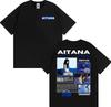 Singer Aitana Cuarto Azul Album 2025 Cover Pattern Tshirt Mens Y2K Harajuku Aesthetic Short Sleeved Cotton Tshirt Street Wear