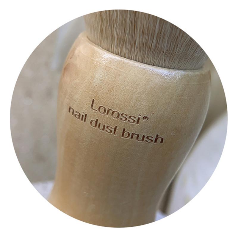 Pincel Redondo de Madera para Uñas Artísticas Fluffy Profesional Limpieza de Polvo Pincel de Maquillaje Accesorios de Manicura Herramientas de Equipo de Salón