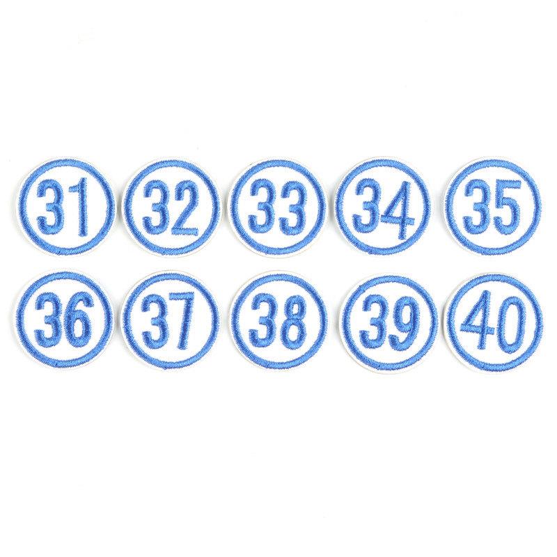 Digitaler Stoffaufkleber Zahlenaufnäher Kindergarten Schulmarke Markierung Wärmeübertragungsaufkleber Kleidung Hosen Löcher Stickerei-Aufkleber Klein