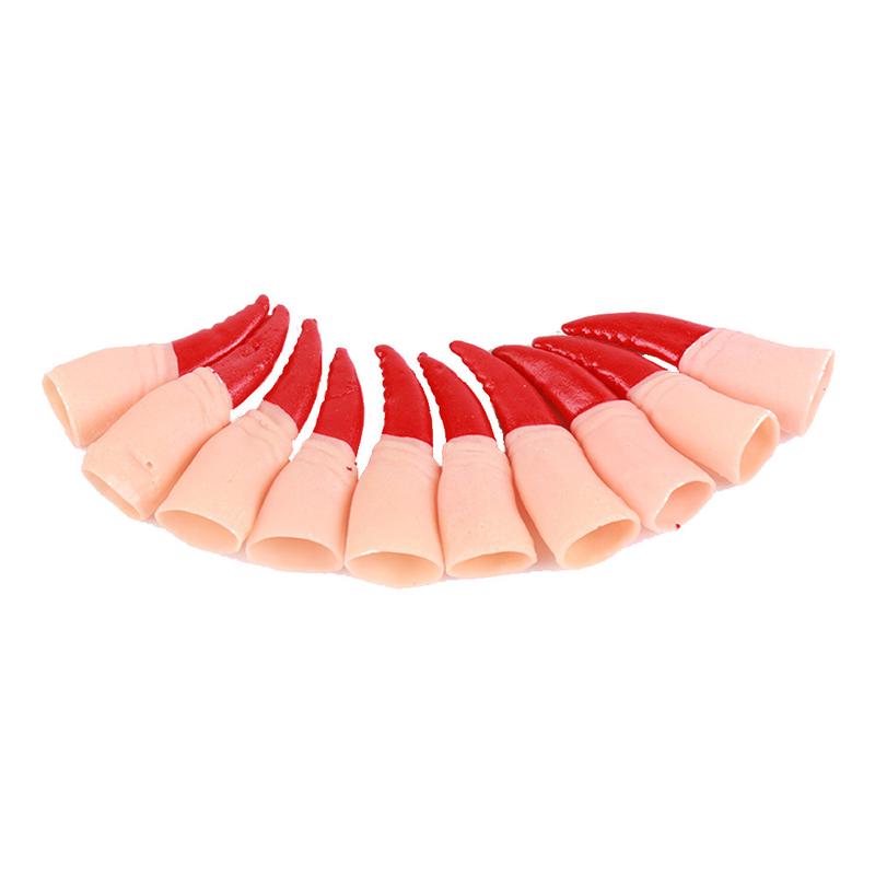 10Pcs Zombie Hexe gefälschte Finger Nägel Set Halloween-Party Prop Exquisite Unisex Spielzeug
