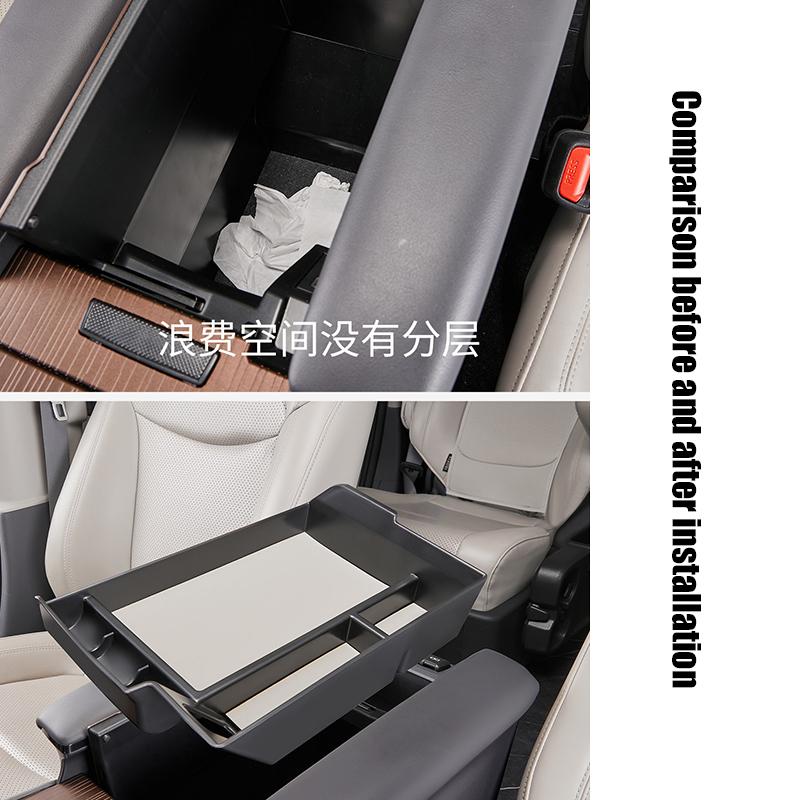 For Toyota Sienna XL40 2024 2025 Car armrest box storage box ABS material interior modification parts