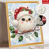 Christmas Bird Pearl Painting Kit Cute Snowy Winter Animal DIY Sparkling Bead Canvas Aesthetic Art Craft Wall Decor Gift for Home Decoration