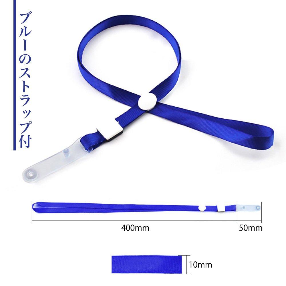 Sac Taske Waterproof Name Badge Holder with Neck Strap for Business Cards and ID Cards (Pack of 100, Blue)