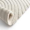Tapis doux à relief moderne graphique blanc 160x230