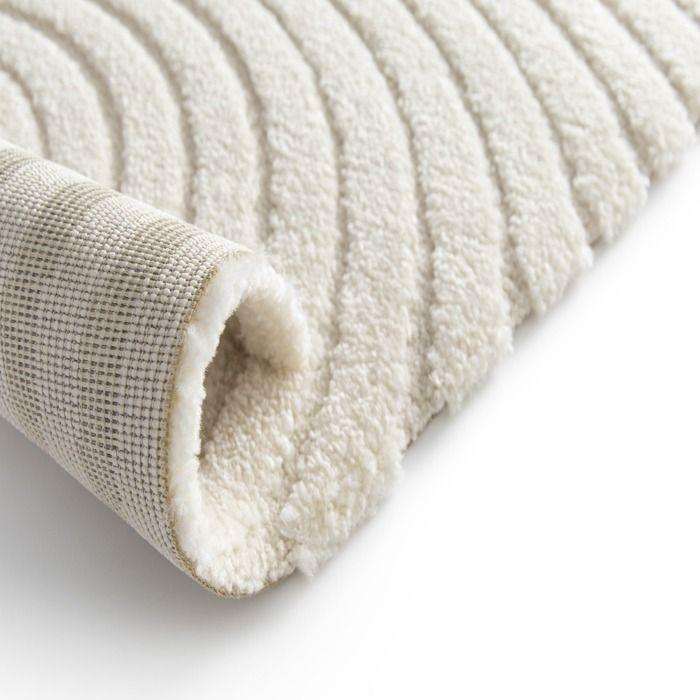 Tapis doux à relief moderne graphique blanc 160x230