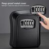 Wall Mount Key Lock Box 4 Digit Password Code Security Lock No Key for Home Office Key Safe Secret Storage Box Organizer