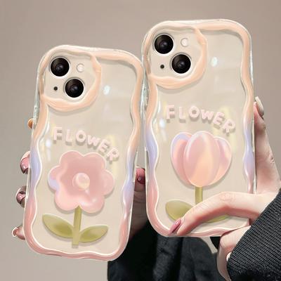 Gradient Flower Bracelet Suitable for Apple 15 Mobile Phone Case IPhone14/13/12/11 Transparent Silicone Xsmax Soft