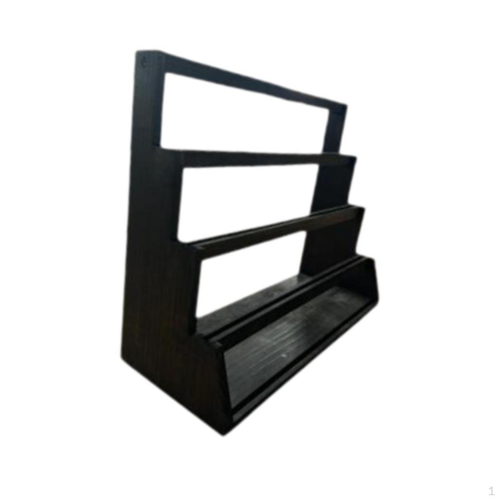 Wooden Trading Card Display Stand Storage Rack Desk Organizer Gift 4 Tier Shelf for TCG Slabs