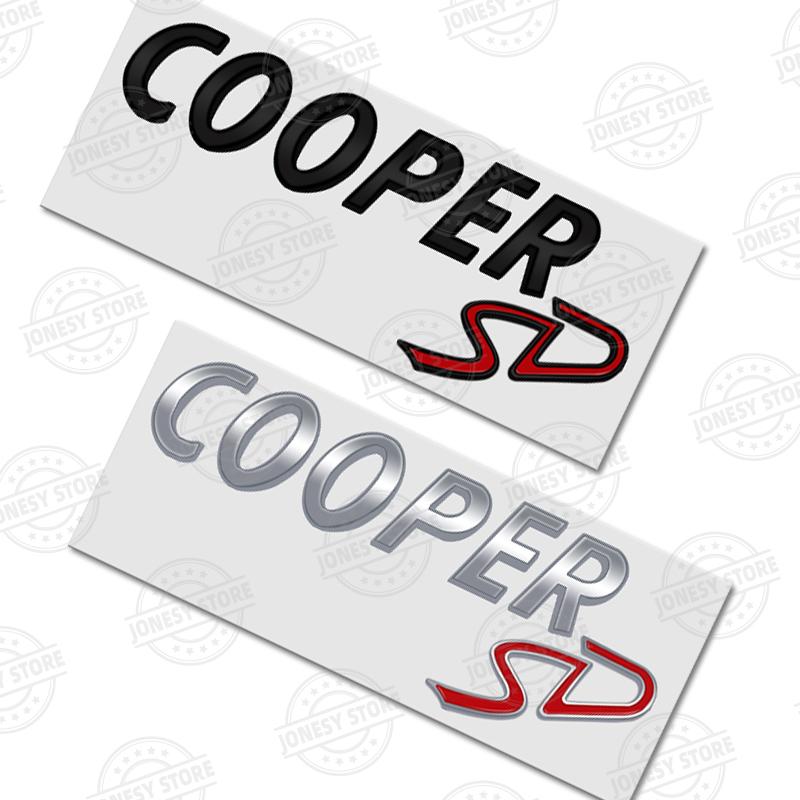 Auto Metal Logo 3D Badge Lettering Decals Trunk Sticker For MINI Cooper D SD R60 R56 R57 R58 R60 F55 F56 Countryman Car Styling