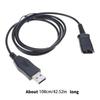 Plugs and Play USB Interfaces Cable for Quick Disconnect Headsets Connecting To PC Laptop Softphone 47.24inch/120cm