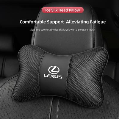 Ice Silk Car Seat Headrest Neck Pillow Accessories For Lexus F SPORT ES RX NX LS UX LM LX GX LC RZ IS CT GS RC HS SC LBX