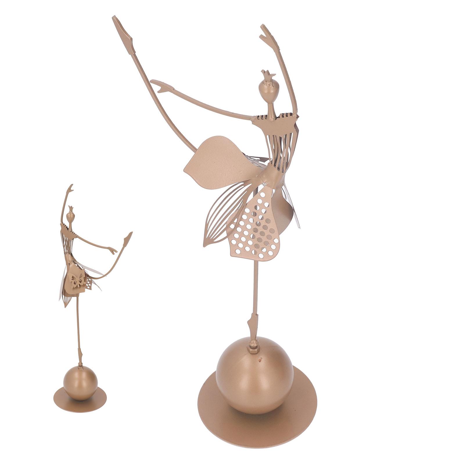 Dancing Girl Statue,Garden Metal Ballet Dancing Girl Sculpture Ballerina Statue Decorative Ballet Dancer Art Figurine for Yard Lawn