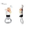 Funny Beer Bottle Opener for Fridge Refrigerator Magnet Opener, 3D Cartoon Chef Resin Magnetic Soda Cap Tool Manual Can Punch Home Restaurant Novelty