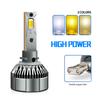 H11 High Power Three-color LED Headlight Double Copper Tube 120W Car Light Led12V Car 24V Truck H7H4