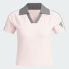Adidas Fashionable Simple Loose Short Sleeve Polo Shirt Women Tops Sand Pink JN3511