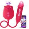 Female vibrator Dildo sex toy with thrust G-spot vibrator and 10 clitoral nipple stimulation sucking modes anal dilator adult sex toy couple