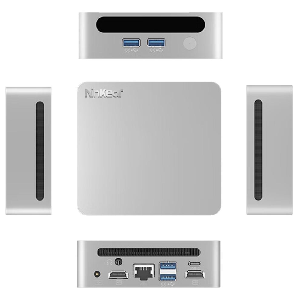 Ninkear N4 Mini PC, AMD Ryzen 5 4600H 6 Cores Max 4.0GHz, 16GB RAM 512GB SSD, Type-C (8K)+ 2*HDMI (4K)