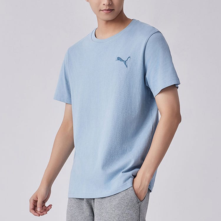 PUMA Regular T-Shirt Unisex Gray Blue 683479-10