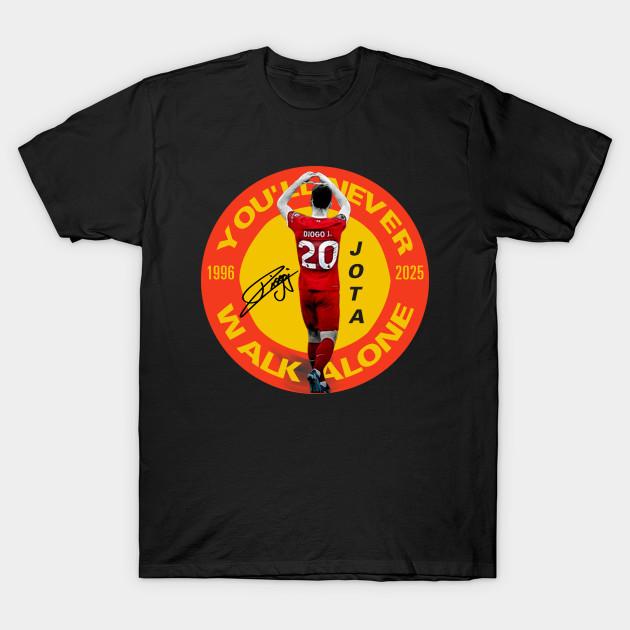 Men Black Print T-shirt Diogo Jota 1996-2025 No-Cut Transfer Paper Print Cotton Tshirt L чёрный