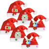 Light Kids Led  Adult Christmas Hat Santa Claus Snowman Reindeer Cap Xmas Gifts