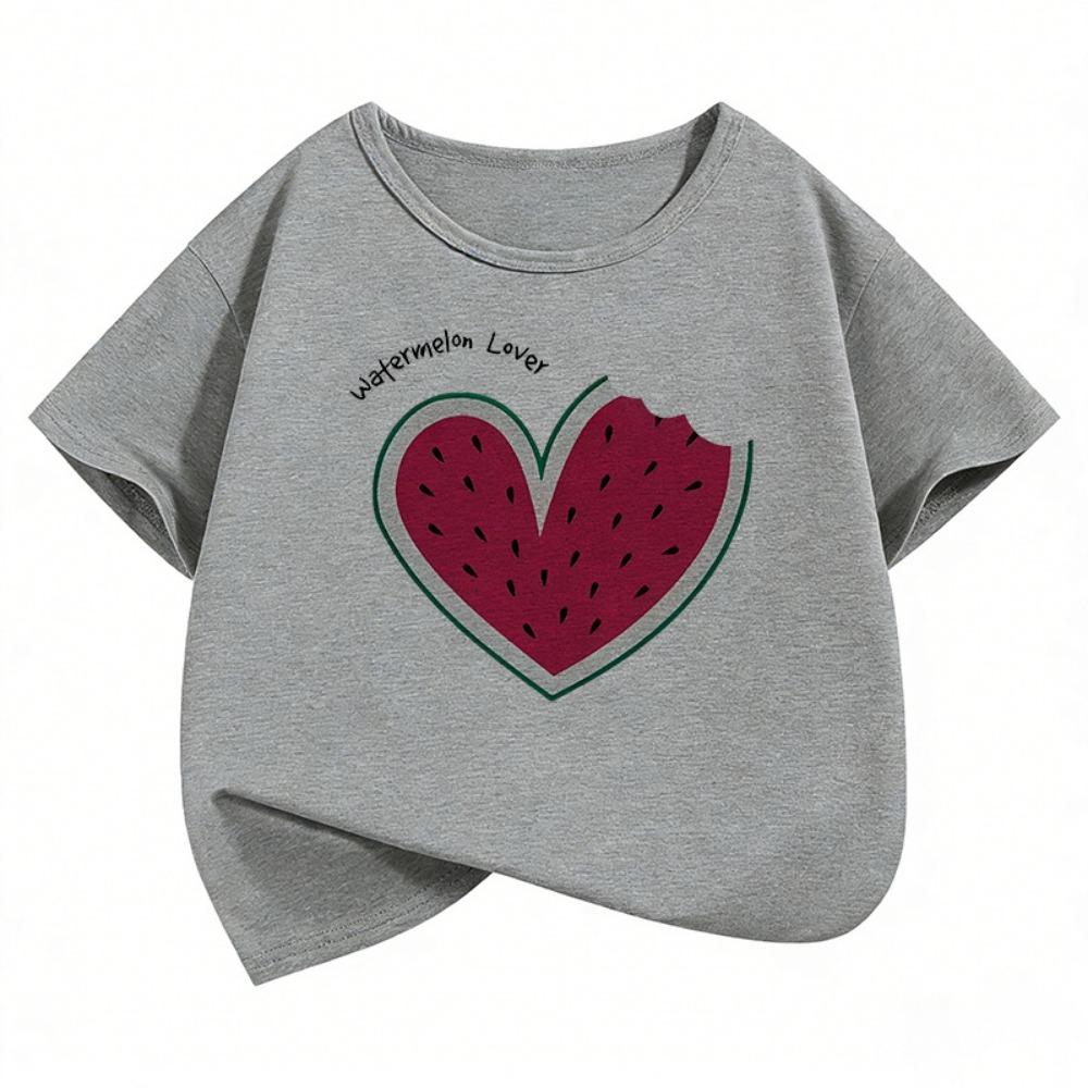 Sweet Watermelon Lover Printed T Shirts Short Sleeve Kids Children's T-shirt Boys Girls Summer Spring Casual Top Tee Shirt