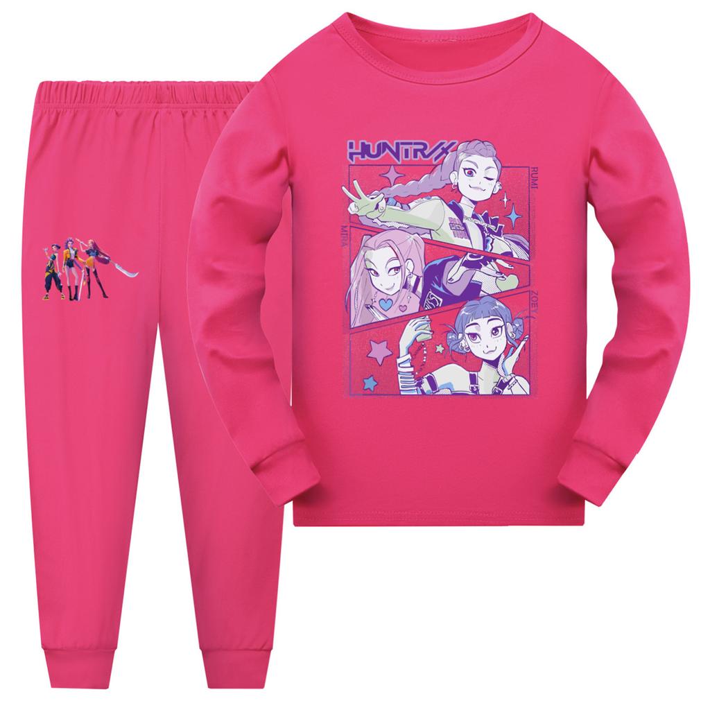 Children's Summer Sports T-shirt And Pants Two-piece Sportswear Set Long Sleeve Printed Suit