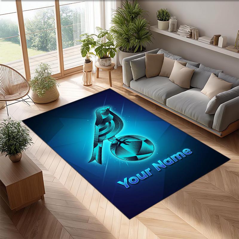 Norwich City Printed Crystal Velvet Rug Non‑Slip Crystal Velvet Carpet For Sofa Bedroom Indoor Home Decoration