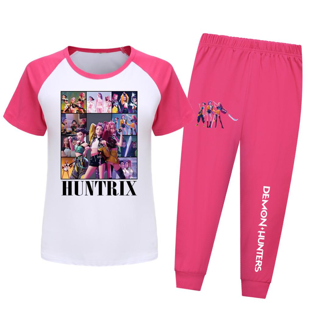 Kpop Demon Hunters Print Toddler Pajama Suit With Soft Cotton Material For Comfortable Nightwear