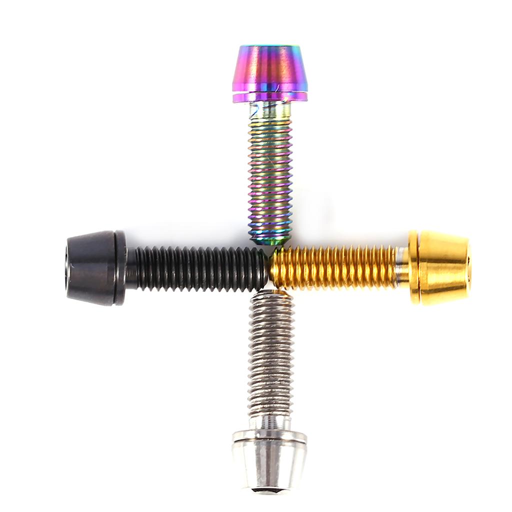 Titanium Alloy Bicycle Titanium Tapered Head Bolt Screw With Washer For Mountain Bike
